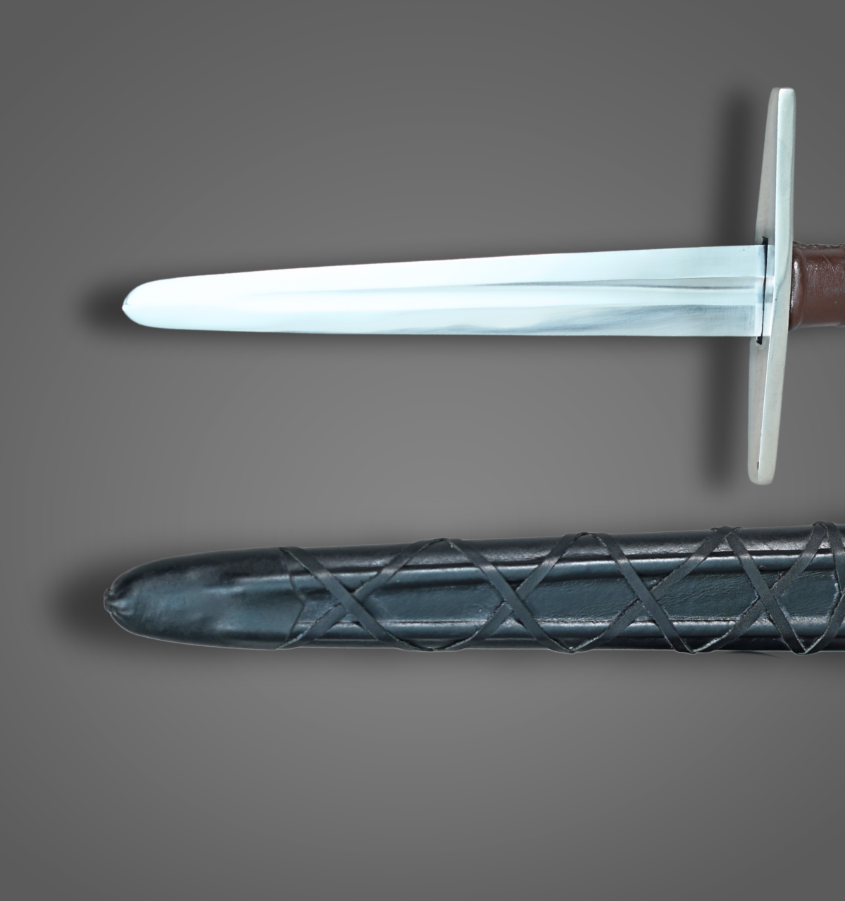 Medieval Knight Sword Replica | Hand-Forged High Carbon Steel Longsword with Scabbard
