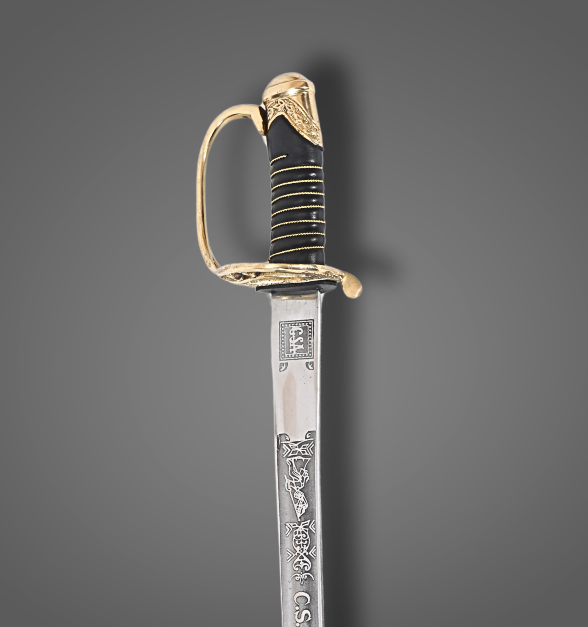 CS Small Military Sword | High Carbon Steel Officer Saber with Scabbard