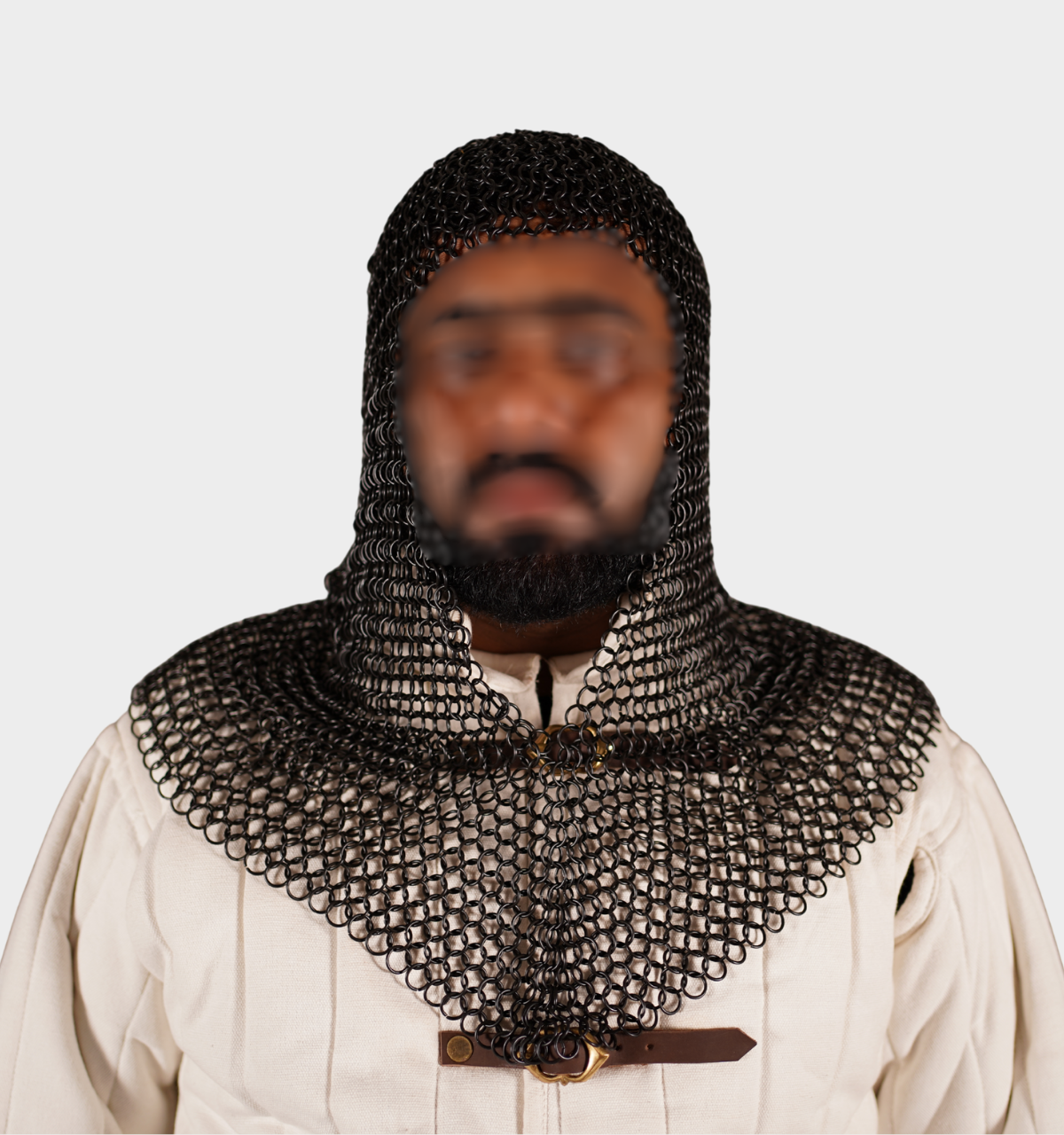 Handmade Medieval Black Chainmail Hauberk