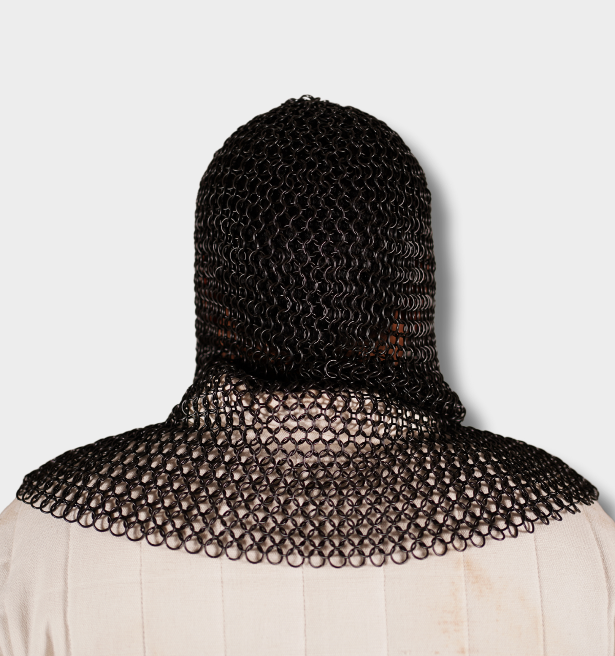 Handmade Medieval Black Chainmail Hauberk