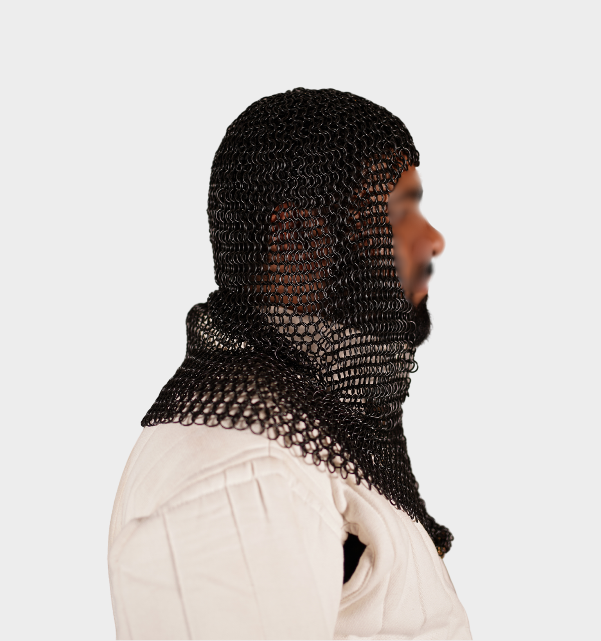 Handmade Medieval Black Chainmail Hauberk