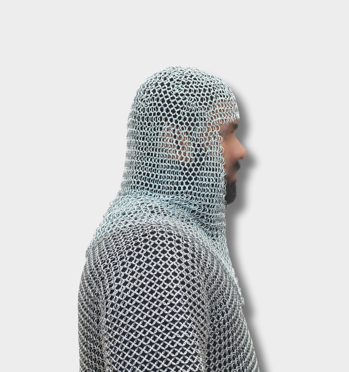Handmade Chainmail Half Sleeve Shirt with Coif