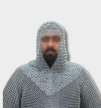 Handmade Chainmail Half Sleeve Shirt with Coif