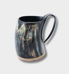 Handcrafted Viking Horn Mug | Natural Ox Horn Tankard for Mead, Ale & Beer