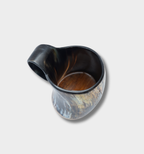 Handcrafted Viking Horn Mug | Natural Ox Horn Tankard for Mead, Ale & Beer