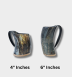 Handcrafted Viking Horn Mug | Natural Ox Horn Tankard for Mead, Ale & Beer