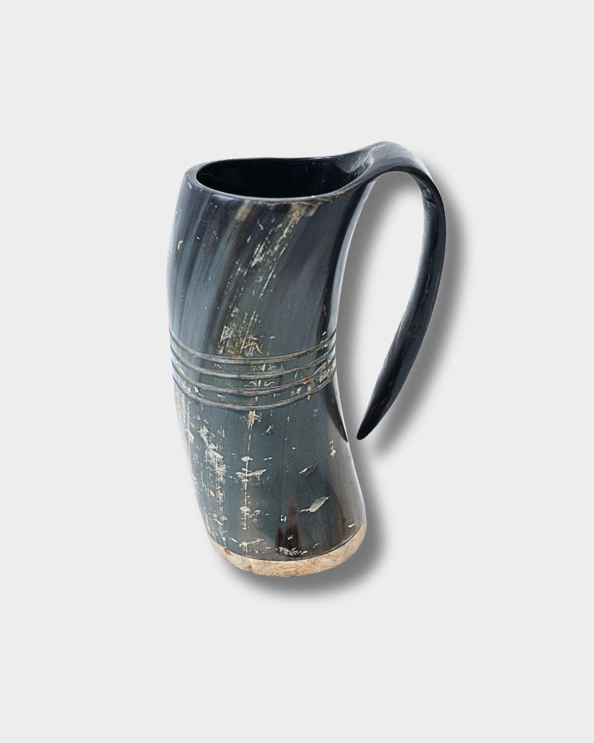 Handcrafted Viking Horn Mug 6 Inch | Natural Ox Horn Tankard