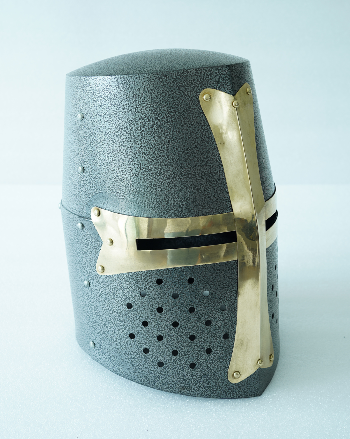 Medieval Crusader Helmet | Antique Grey Finish Knight Armor
