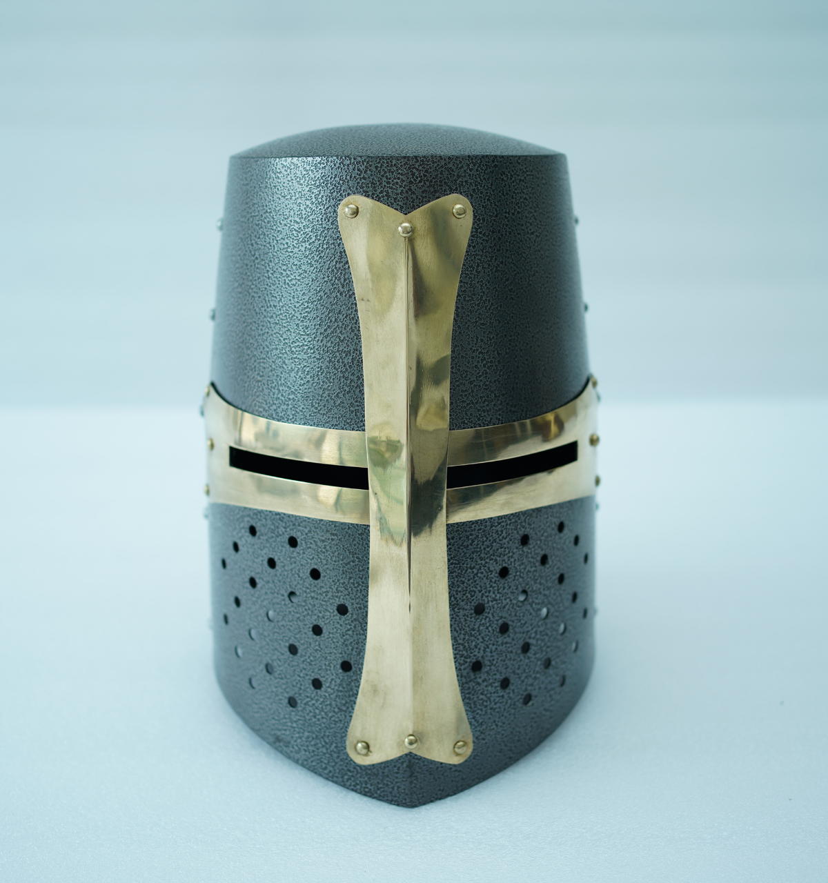 Medieval Crusader Helmet | Antique Grey Finish Knight Armor