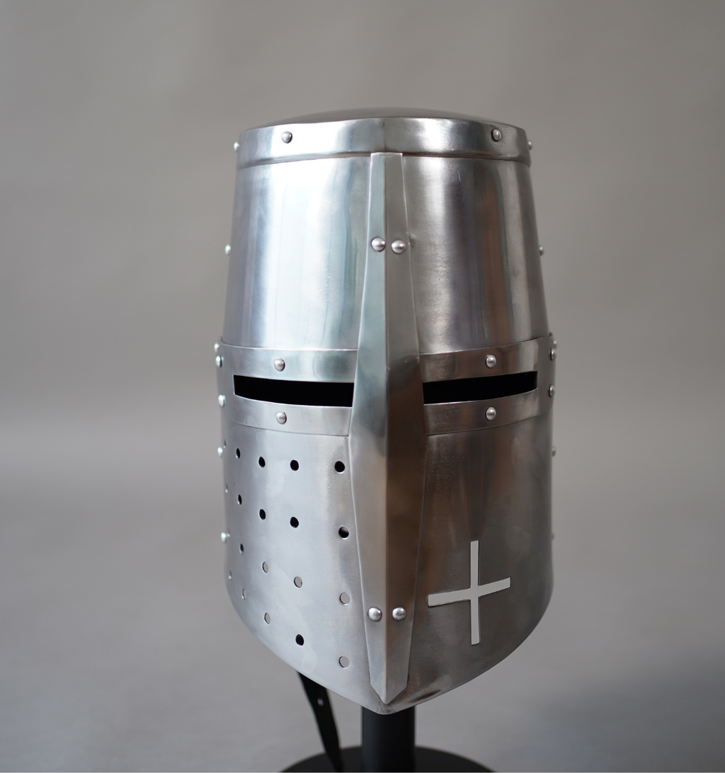 Handmade Steel Crusader Helmet | Medieval Knight Collectible Armor