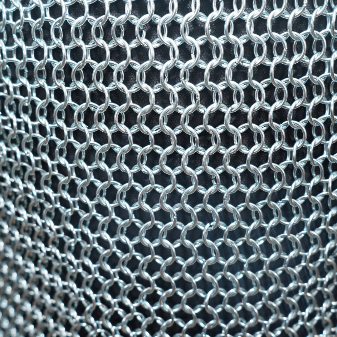 Butted Ring Chainmail Haubergeon – 9mm Round Mild Steel, 16 Gauge, Half Sleeve