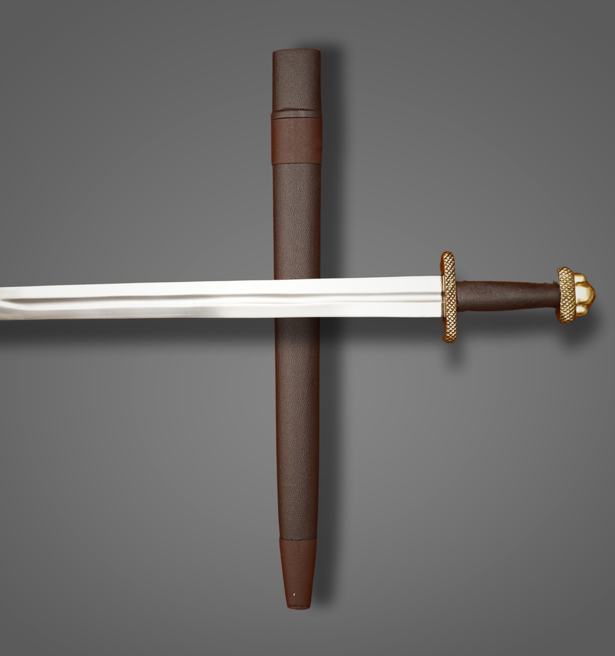 Hand-Forged Viking Sword Replica | High Carbon Steel Norse Warrior Sword with Leather Scabbard