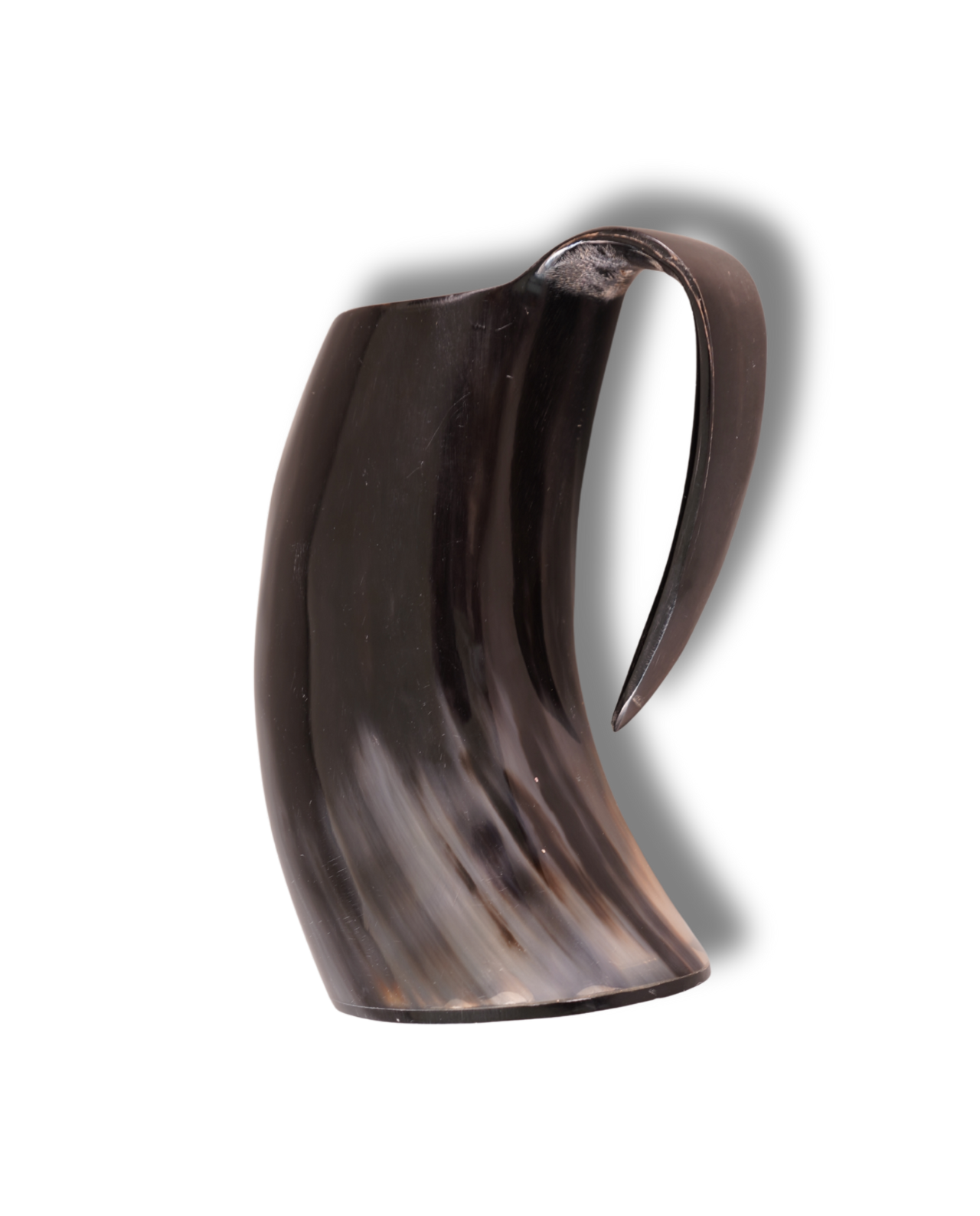 Handcrafted Viking Horn Mug – Polished Natural Ox Horn | Ideal for Beer & Cold Drinks