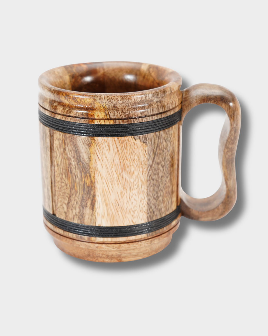 500ml Handmade Wooden Beer Mug, Mango Wood