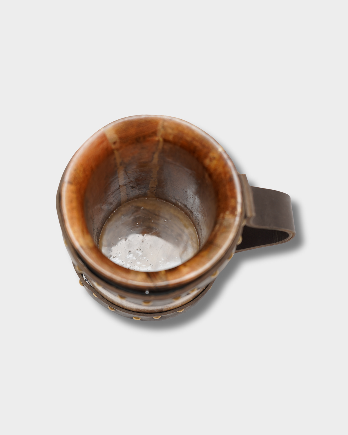 Nordic Runes (Wooden Inner) – Wooden Horn Beer Mug