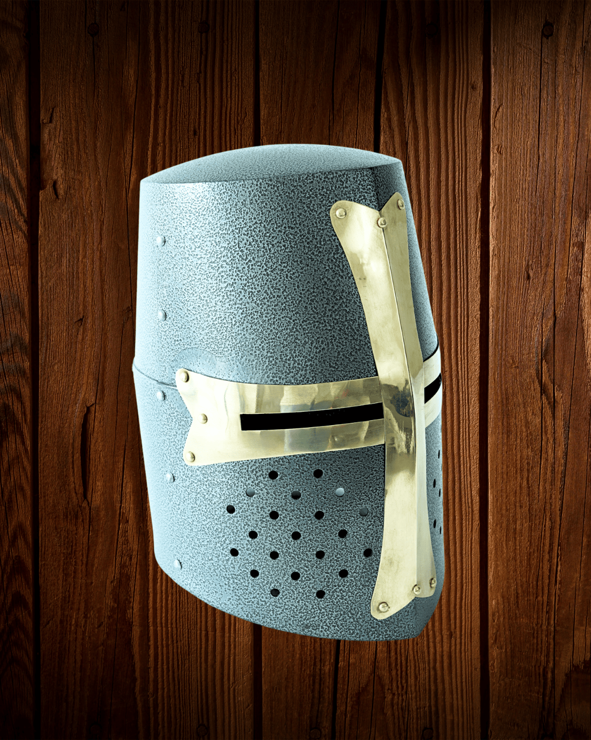 Medieval Crusader Helmet | Antique Grey Finish Knight Armor