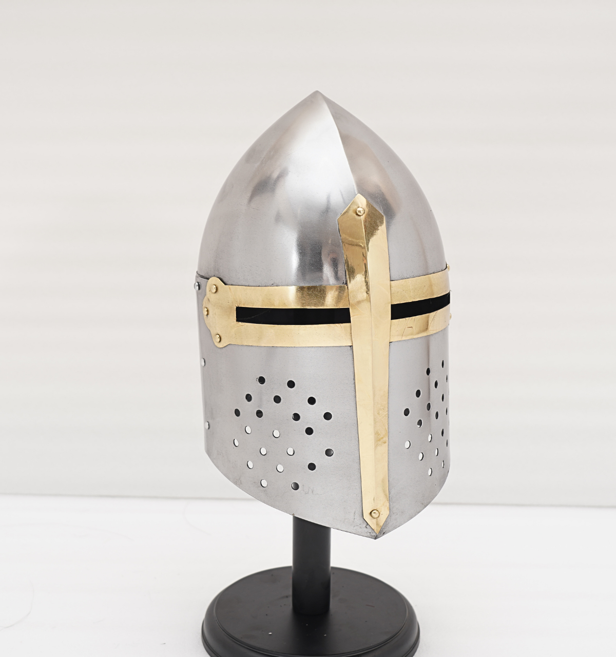 Silver Sugarloaf Helmet a classic Medieval Design