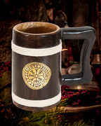 The Dark One – Wooden Horn Beer Mug