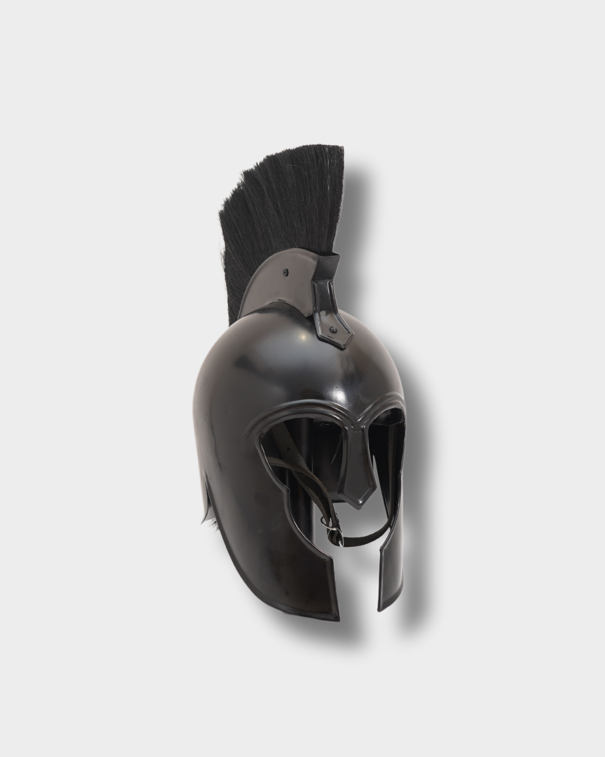 Trojan Corinthian Black Helmet With Plume