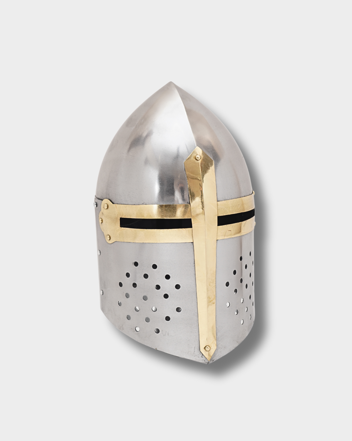 Silver Sugarloaf Helmet a classic Medieval Design