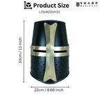 Crusader Great Helmet –  Steel & Brass – Medieval Helmet