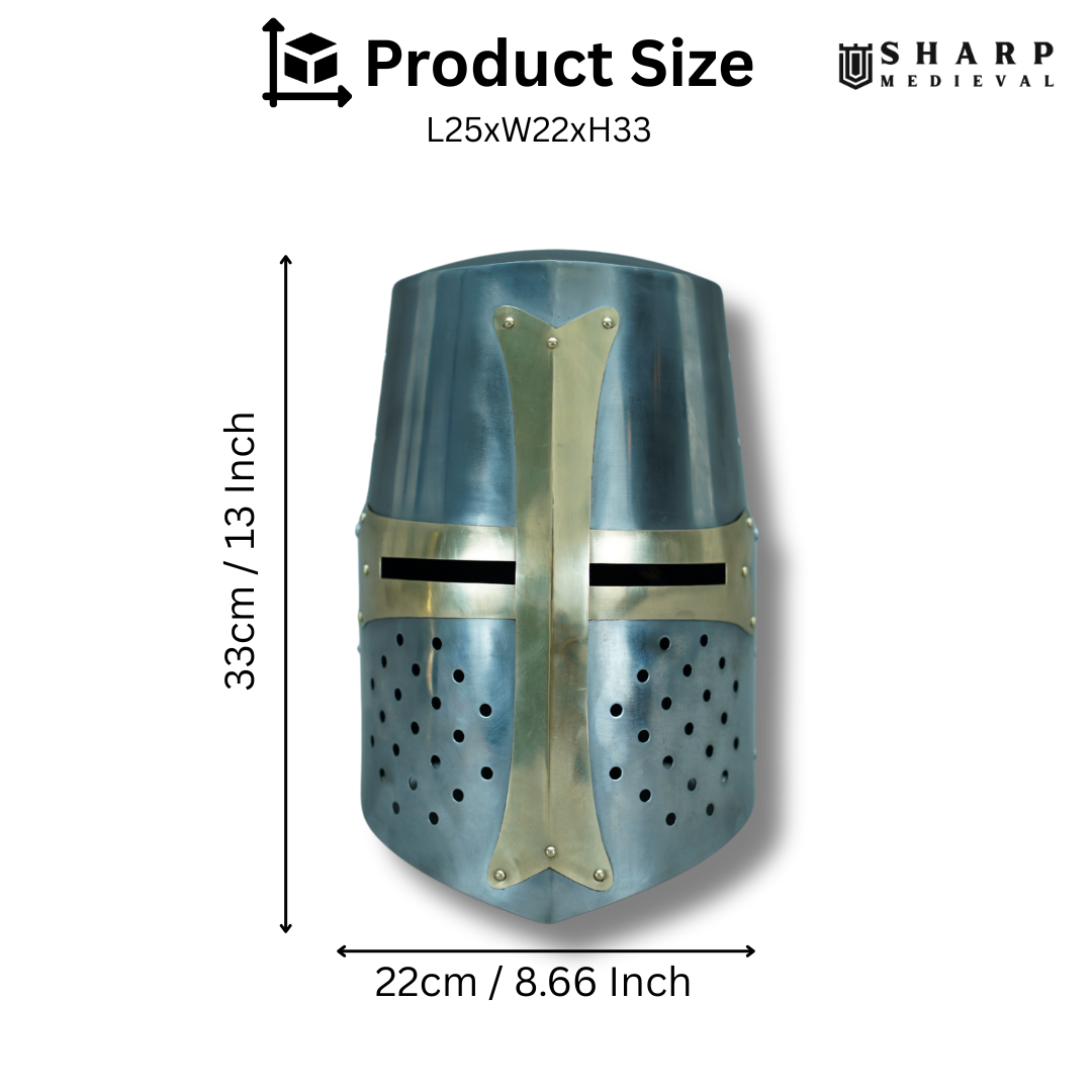 Handmade Crusader Great Helmet – Medieval Helmet