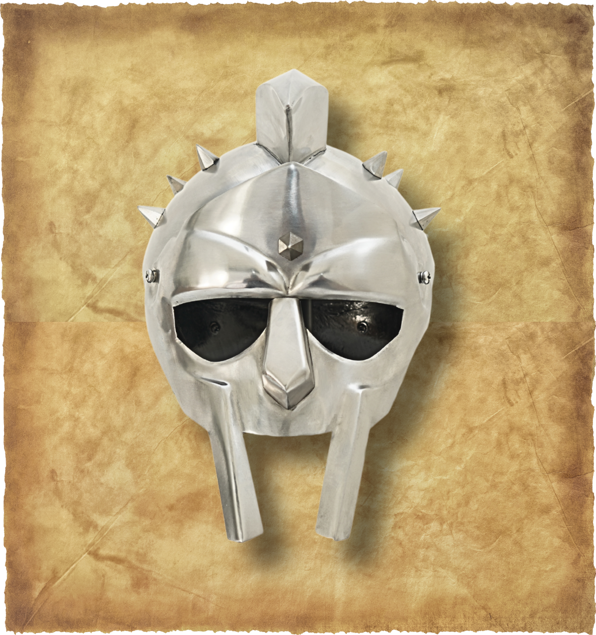 Spike Gladiator Silver Helmet – Roman Helmet