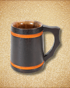 Nordic Runes (SS Inner) – Wooden Horn Beer Mug